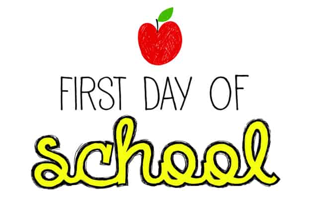 First Day Of School Free Printables