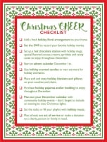 Christmas CHEER Checklist FREE Printable - Popsicle Blog