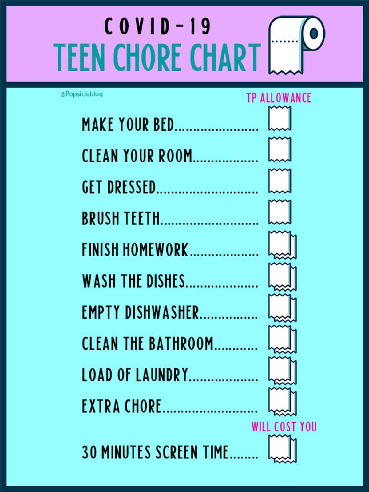 Motivate Teens To Do Their Chores During The Covid 19 Outbreak Popsicle Blog