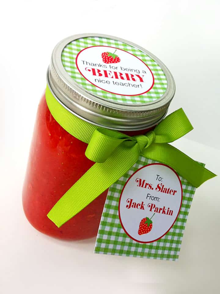 Strawberry Jam Teacher Appreciation Gift with Free Printable - Popsicle ...